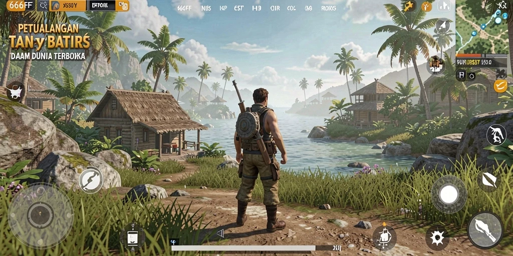 Screenshot gameplay Open World di 666FF yang menawan.