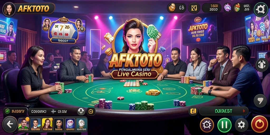 Tampilan gameplay Live Casino yang dinamis dan menarik di AFKTOTO.