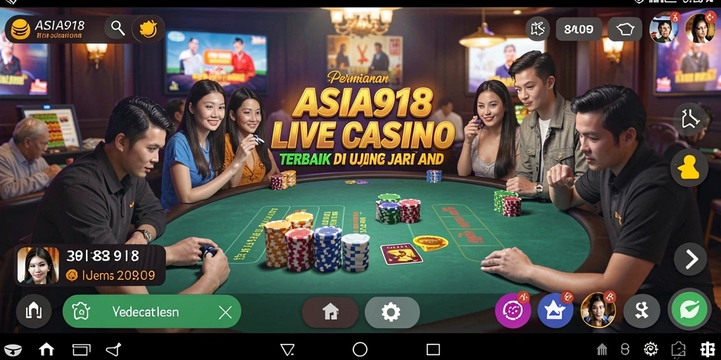 Tampilan gameplay Live Casino ASIA918 dengan dealer profesional.