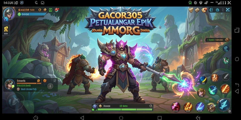 Tangkapan layar utama GACOR305 menampilkan gameplay MMORPG yang mendebarkan.