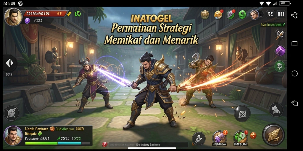 Tampilan menarik dan mendebarkan dari gameplay INATOGEL.