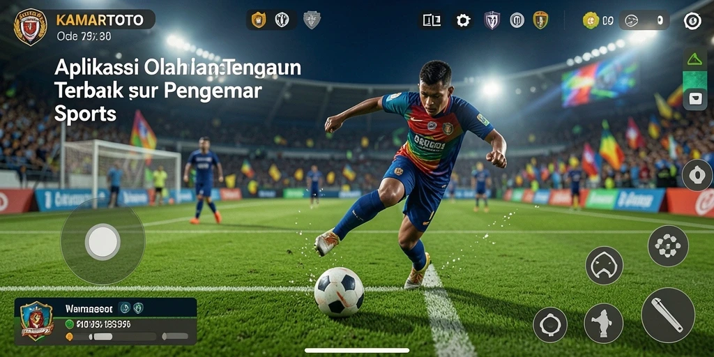 Screenshot gameplay KAMARTOTO menampilkan pertandingan seru antara tim olahraga.