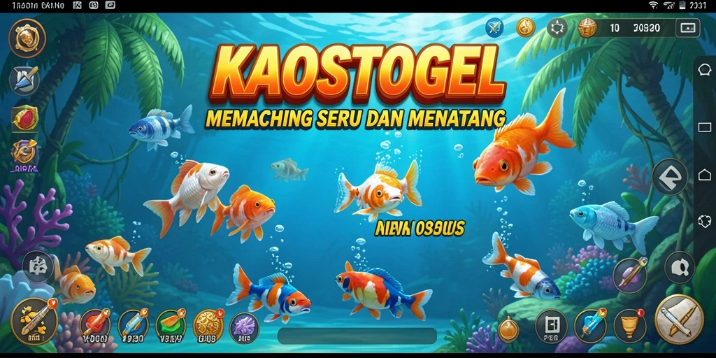 Tampilan gameplay memancing yang seru dan mendalam.
