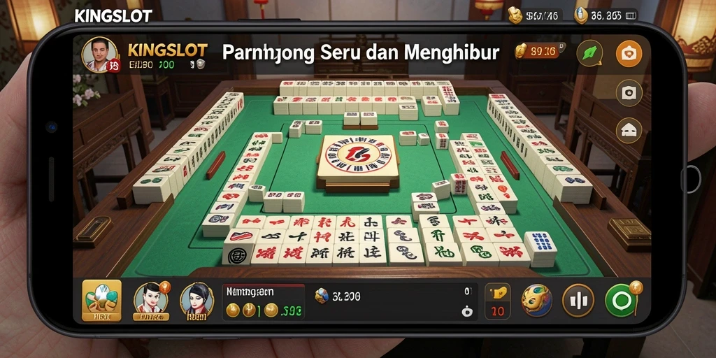 Screenshot utama KINGSLOT menampilkan gameplay seru Mahjong.