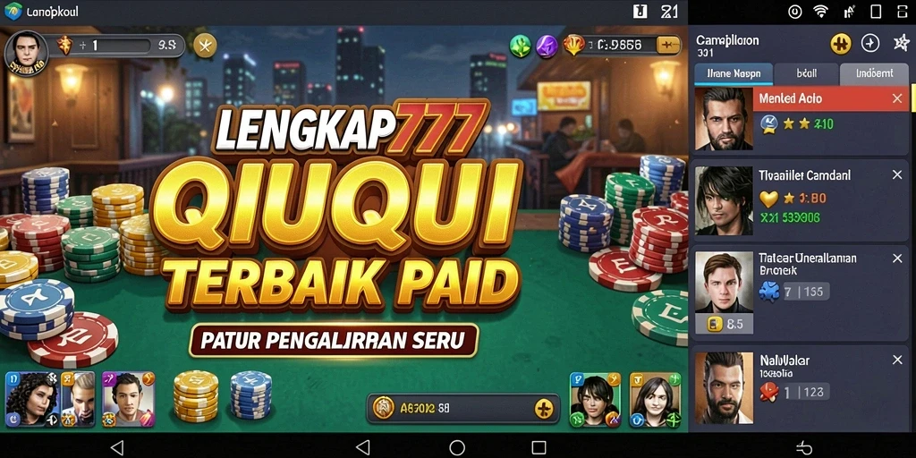 Screenshot gameplay LENGKAP777 menampilkan aksi seru bermain QiuQiu.