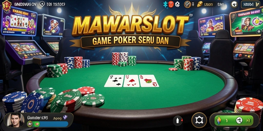 Screenshot gameplay <strong>MAWARSLOT</strong> menampilkan aksi seru dalam permainan poker.