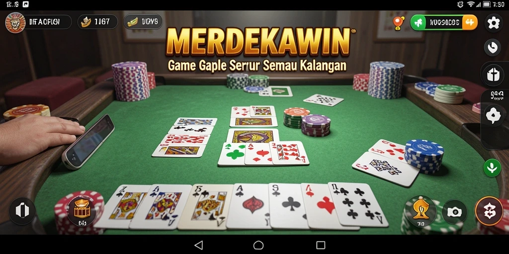 Tampilan screenshot menunjukkan suasana seru saat bermain Gaple.