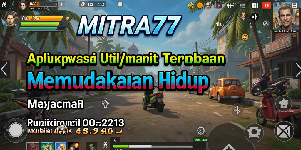 Tampilan menarik aplikasi MITRA77 dengan fitur Utility yang lengkap.