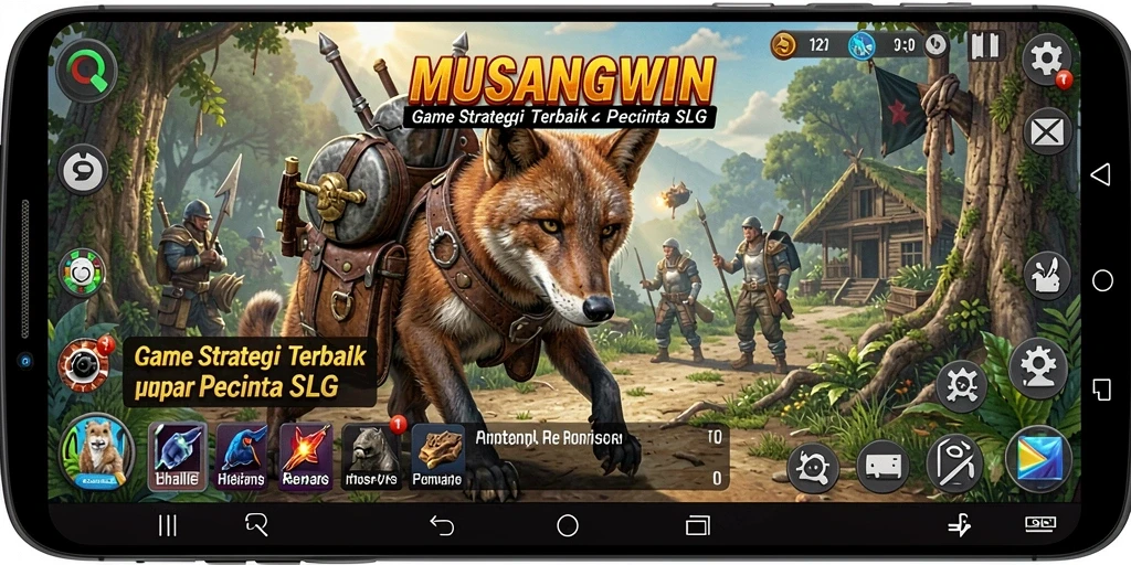 Tampilan gameplay MUSANGWIN yang epik dan mendebarkan.