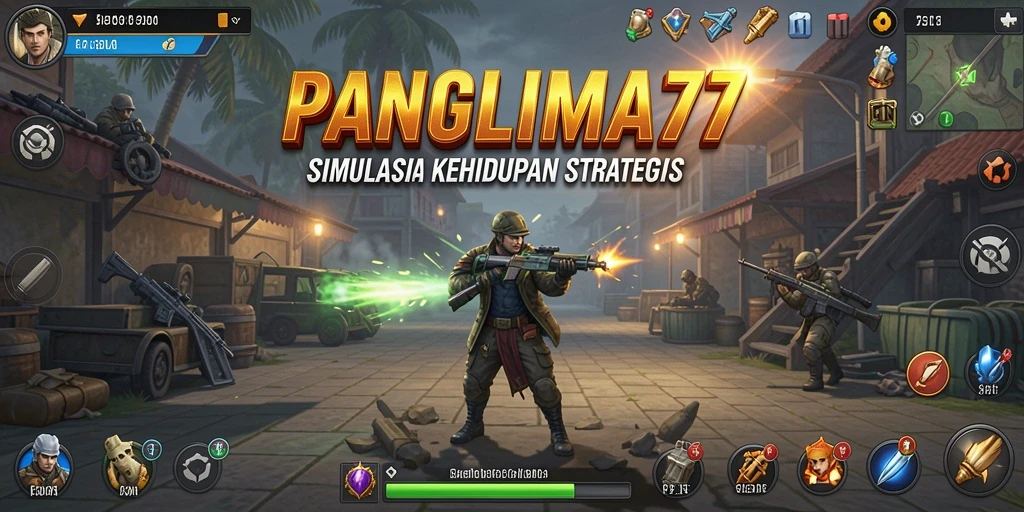 Tampilan gameplay <strong>PANGLIMA77</strong> yang menarik dan penuh strategi.
