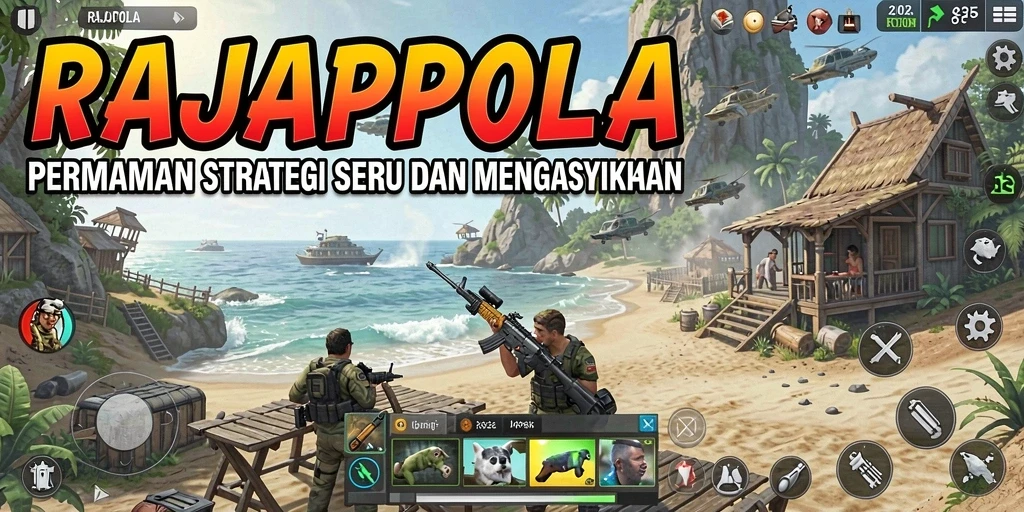 Tampilan gameplay menegangkan di RAJAPOLA dengan strategi mendebarkan.