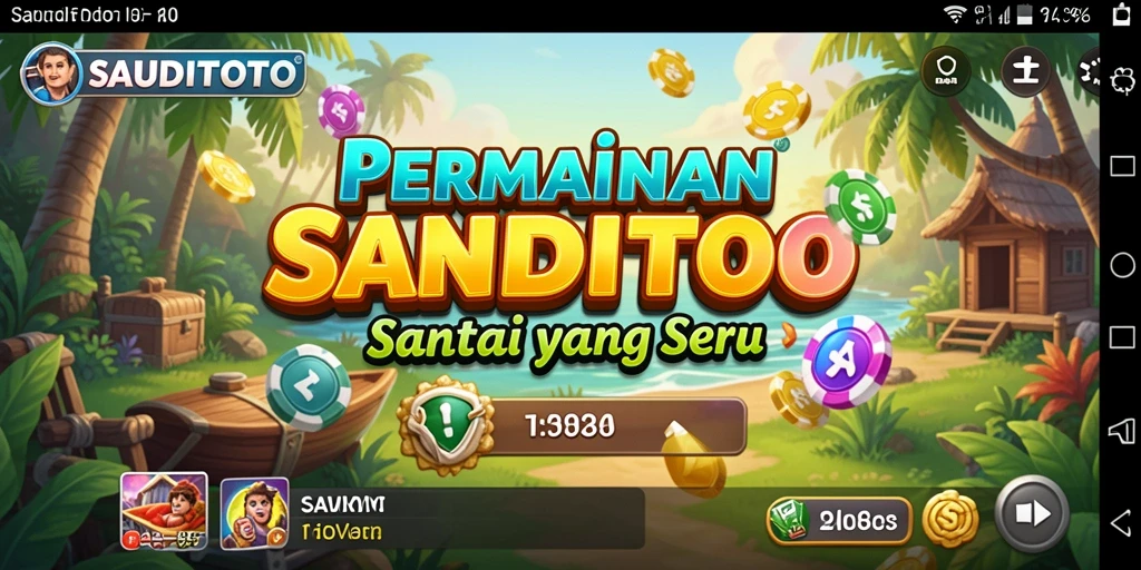 Tampilan gameplay menarik dari SAUDITOTO dengan warna cerah.