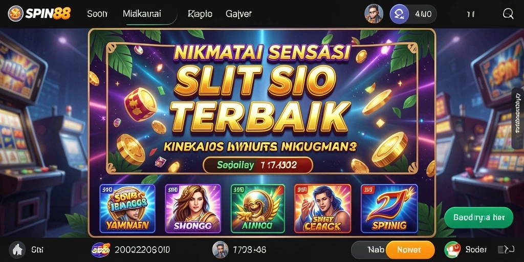 Tampilan gameplay SPIN88 dengan grafik slot yang menarik dan interaksi pengguna.