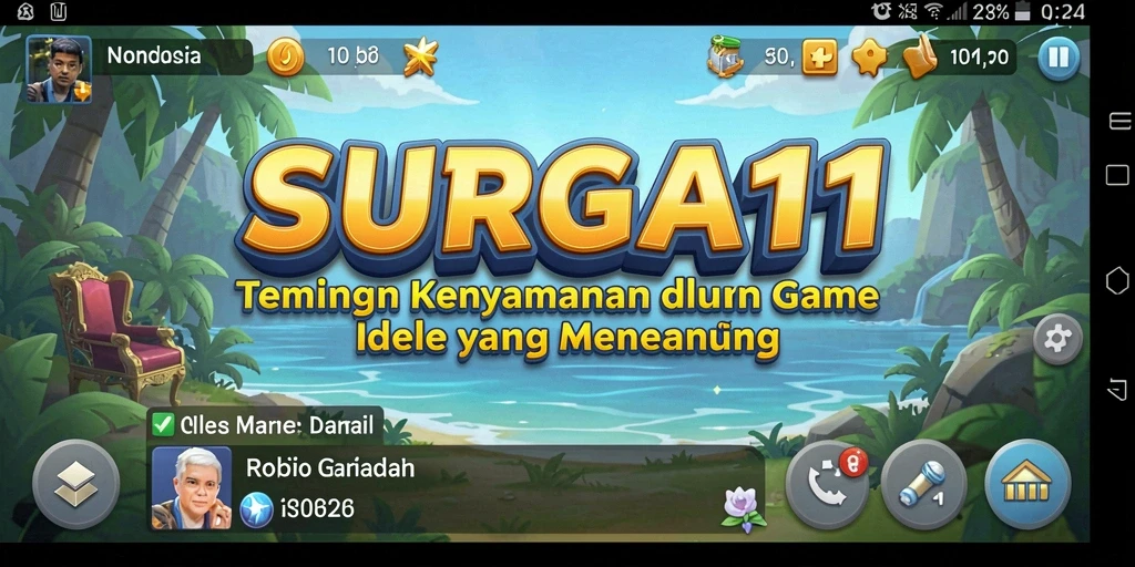 Screenshot menunjukkan gameplay Idle yang menarik dan sederhana, mencerminkan suasana yang santai.