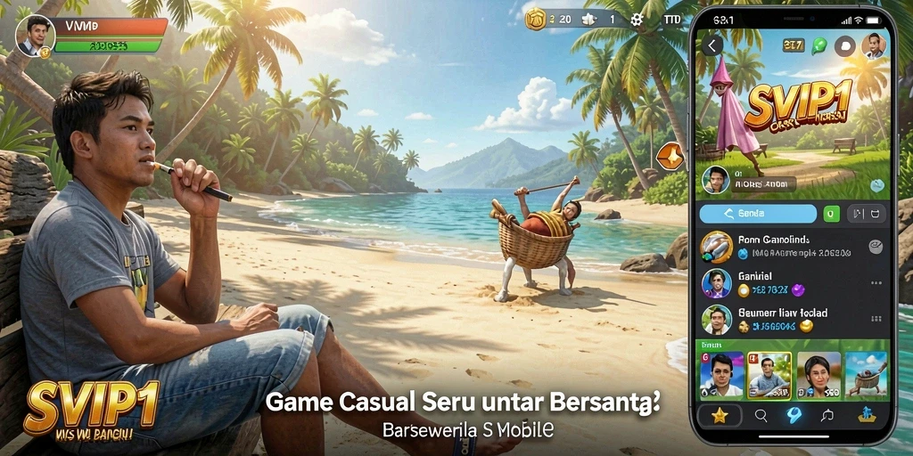 Tampilan gameplay SVIP1 yang ceria dan menarik.