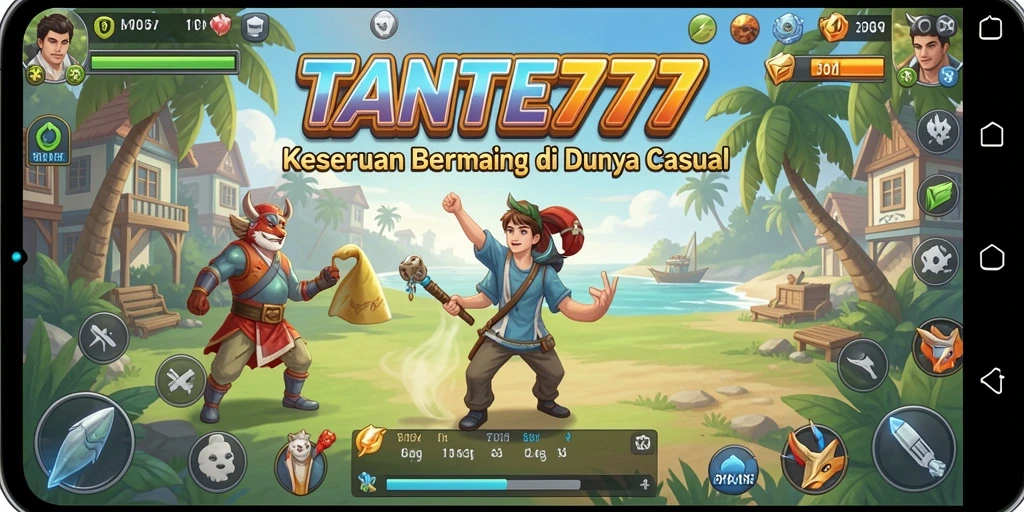 Tampilan menarik gameplay Casual TANTE777 yang menggugah semangat.