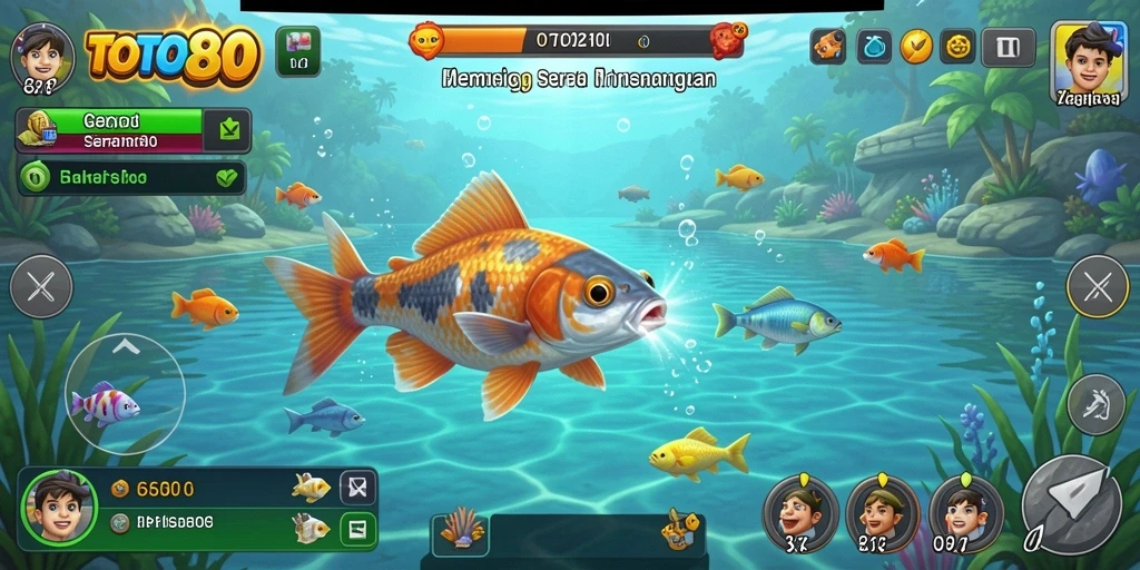Screenshot TOTO80 menampilkan suasana memancing yang menawan dan mendebarkan.