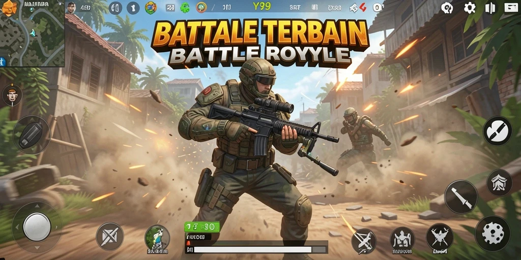 Tangkapan layar Y89 menunjukkan pertempuran mendebarkan di arena Battle Royale.
